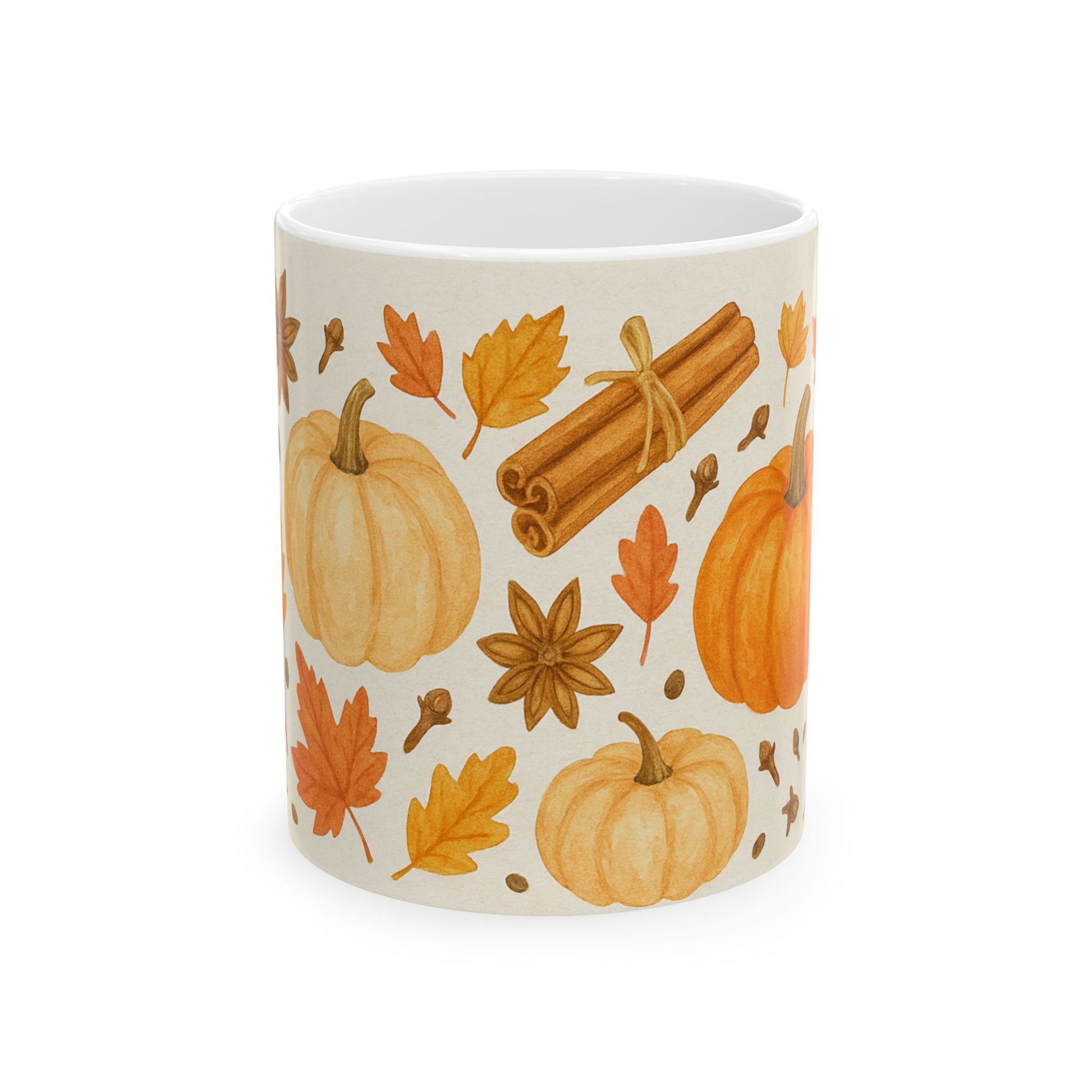Fall Pumpkin Coffee Mug – Autumn Harvest Ceramic Cup for Cozy Drinks
