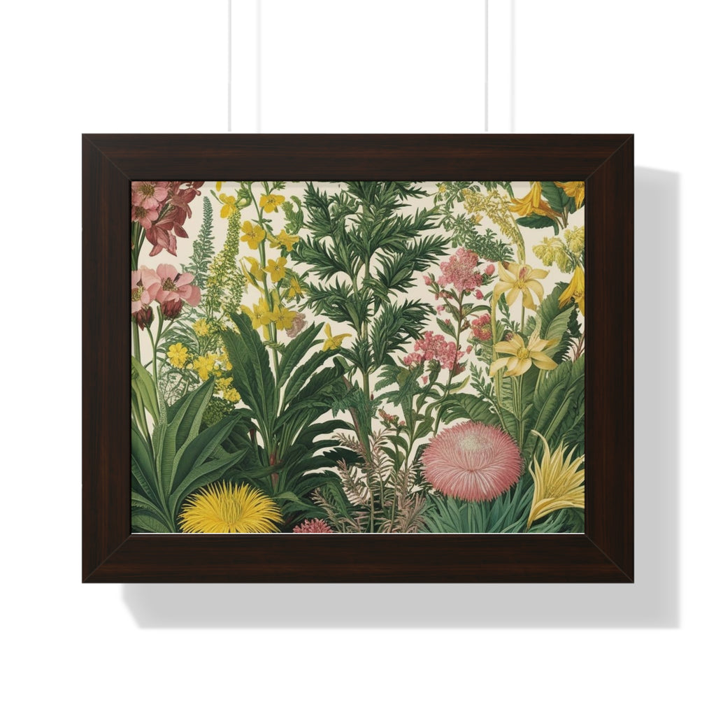"Zinnia" – Framed Botanical Watercolor Print, Exclusive Botanical Series