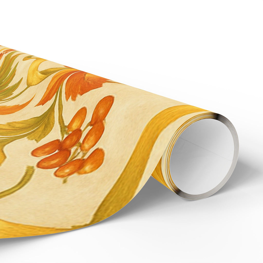 Autumn Harvest Leaves Wrapping Paper – Warm Fall Foliage Gift Wrap