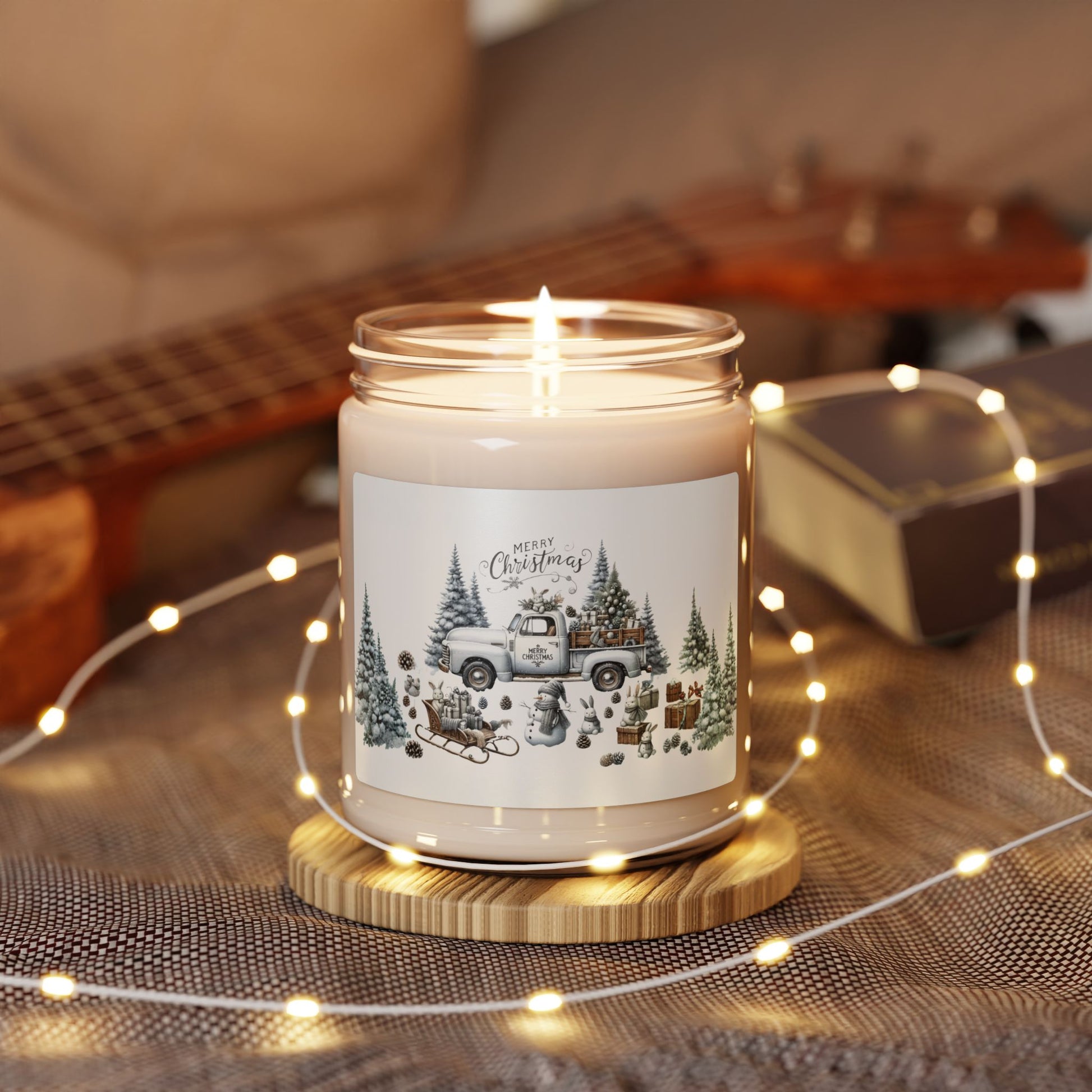 Whispers of Winter – Merry Christmas Truck Candle | Vintage Holiday Home Fragrance by Paper Pleasures - 9oz