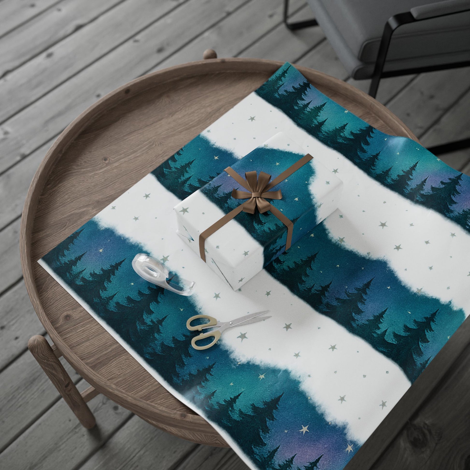 Artistic Wrapping Paper Set, Nature-Inspired Gift Wrap for Holidays, Birthday, Eco-Friendly Present Decor