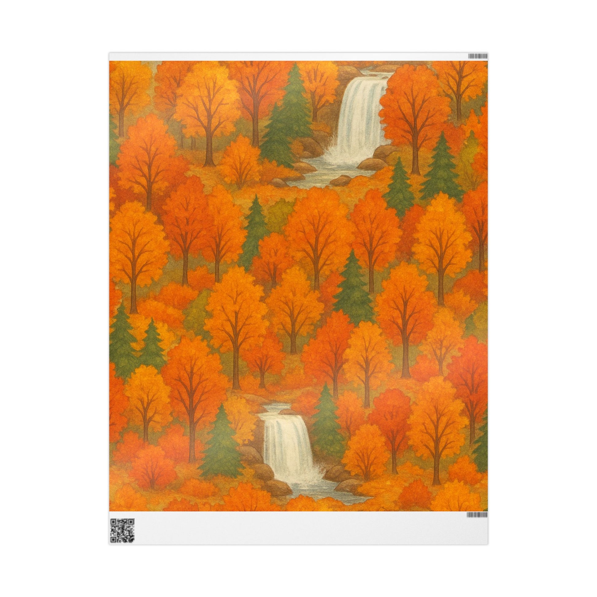 Autumn Floral Wrapping Paper, Seasonal Gift Wrap for Thanksgiving, Eco-Friendly Gift Wrap, Fall Decor, Unique Gift Packaging