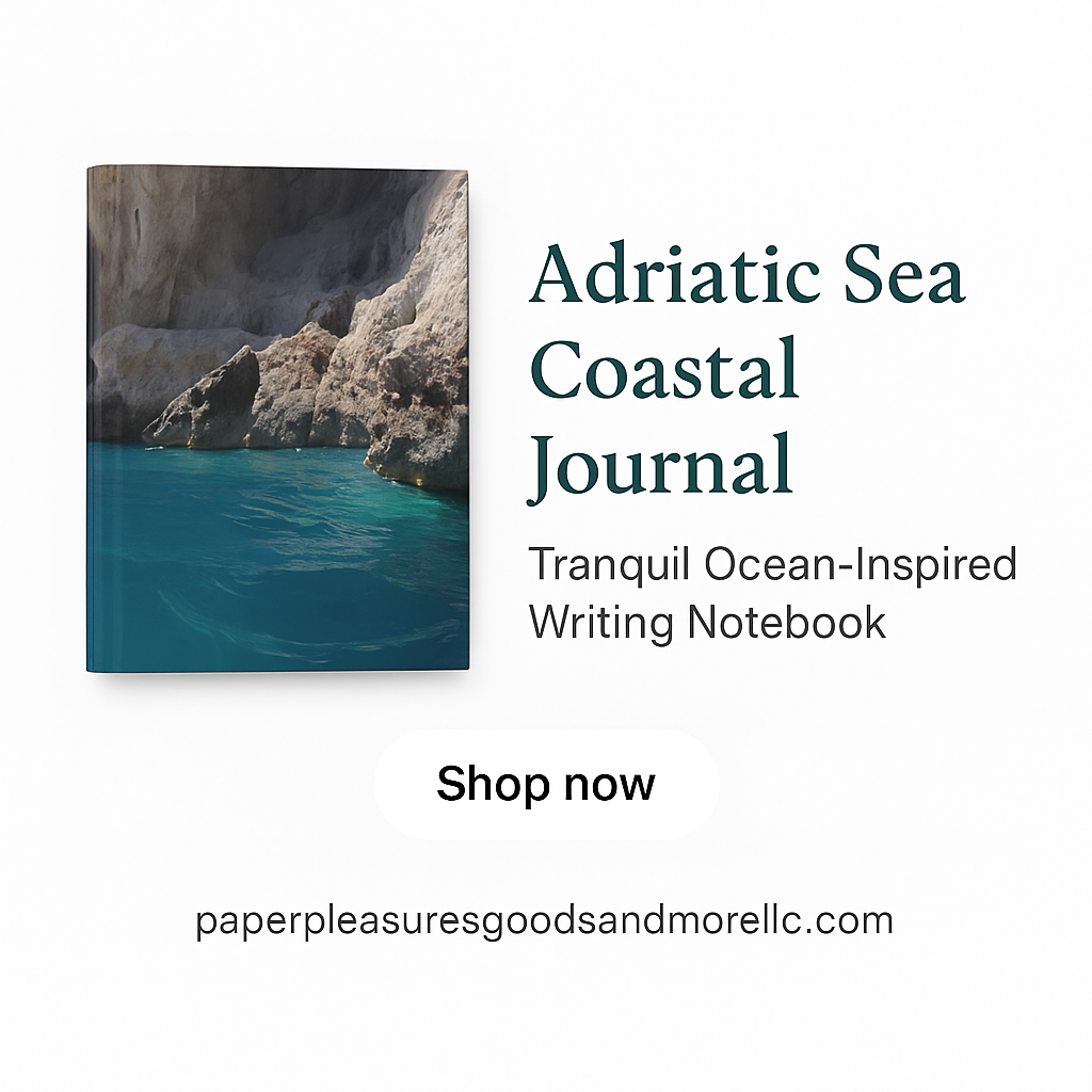 Adriatic Sea Coastal Journal – Tranquil Ocean-Inspired Writing Notebook