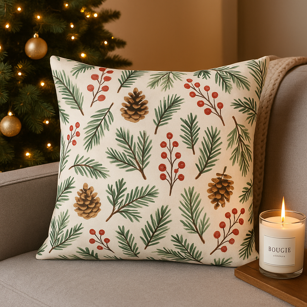 Whispers of Winter Botanical Pillow – Ana